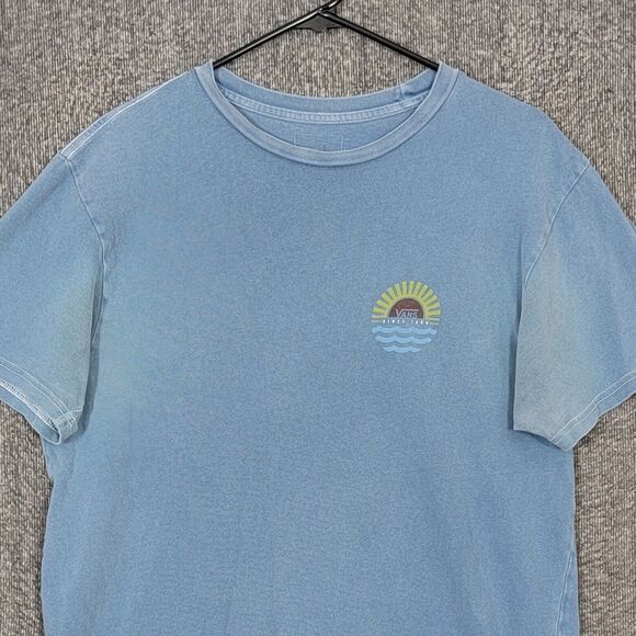 Vans T-Shirt Mens Medium Blue Short Sleeve California Skateboarding Tee - Picture 4 of 13